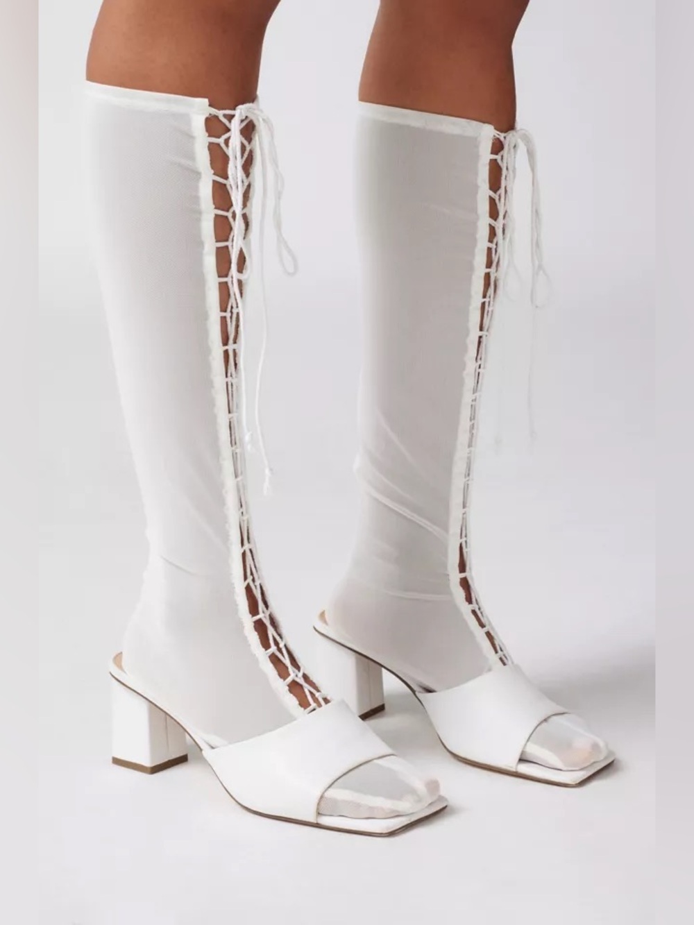 URBAN OUTFITTERS Lace-Up Corset Knee High Sock